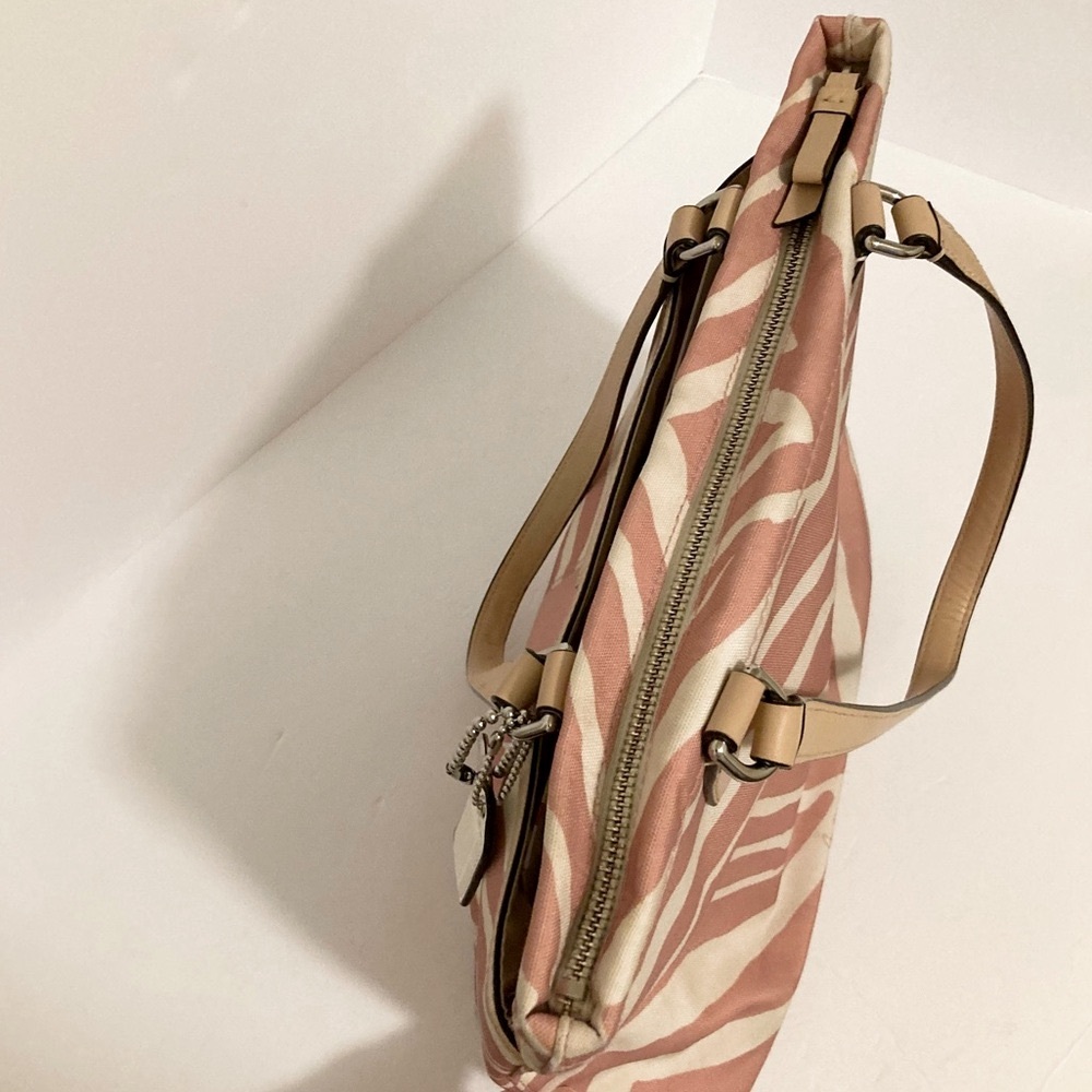Coach Pink Zebra Print Tote - Picture 9 of 12